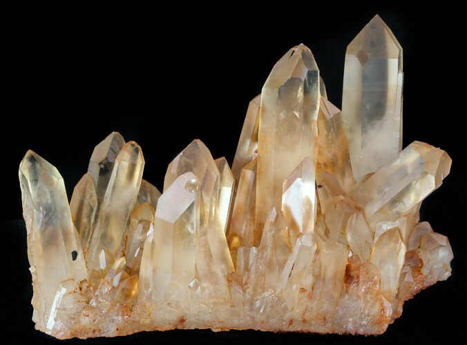 Tangerine Quartz Crystal Cluster - Madagascar #58841